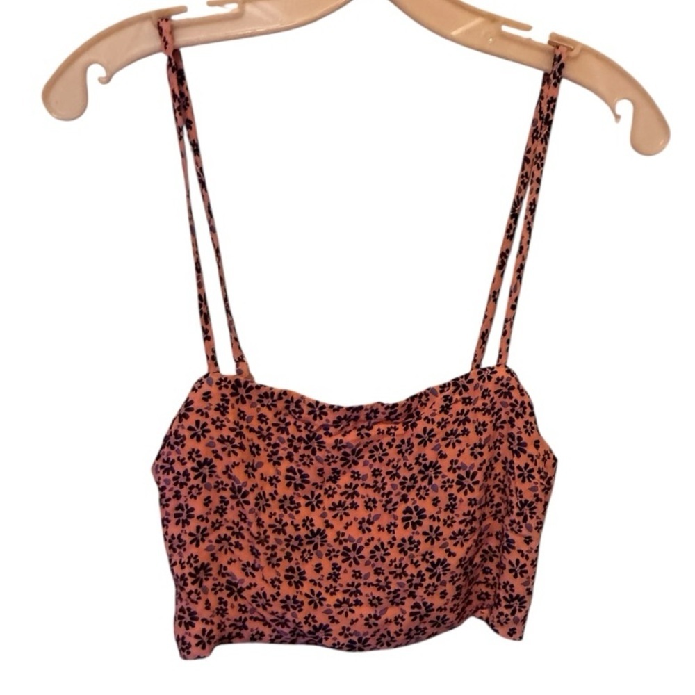 Olivaceous Floral Crop Top nwt